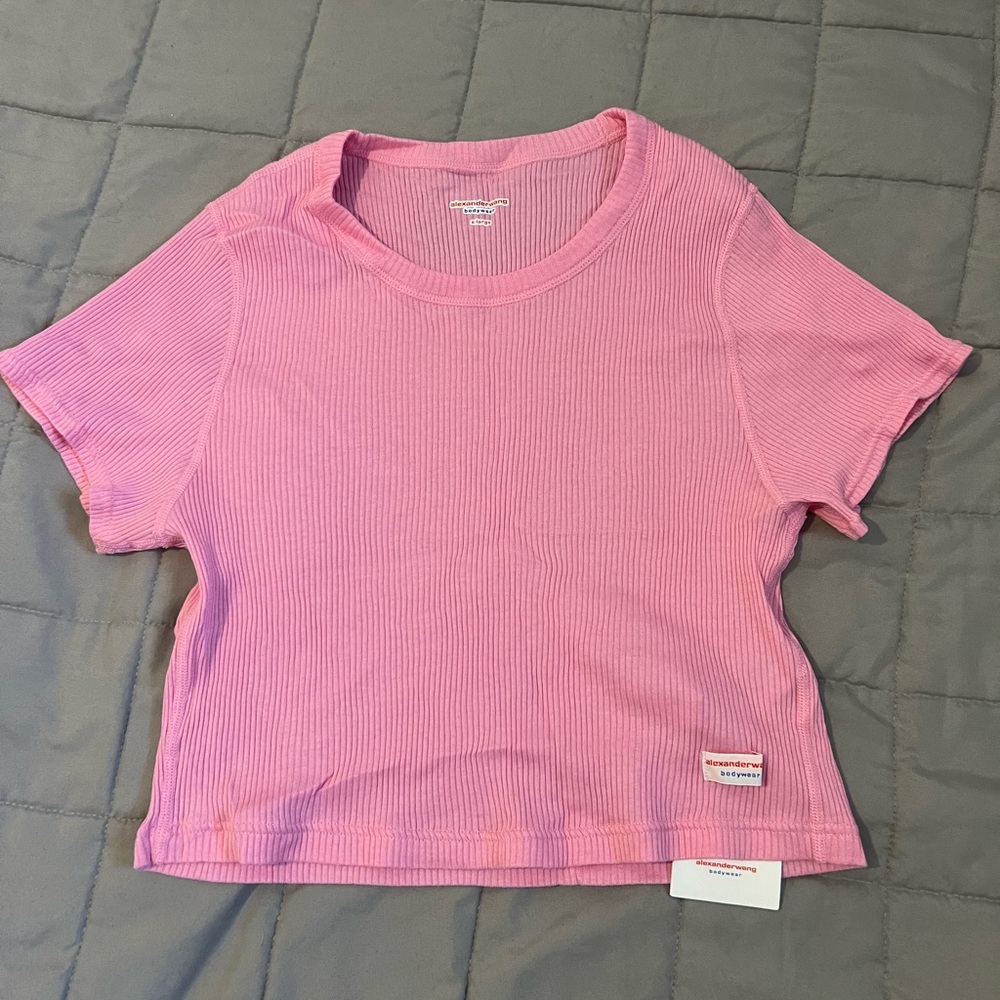 Alexander wang body wear crop ribbed short